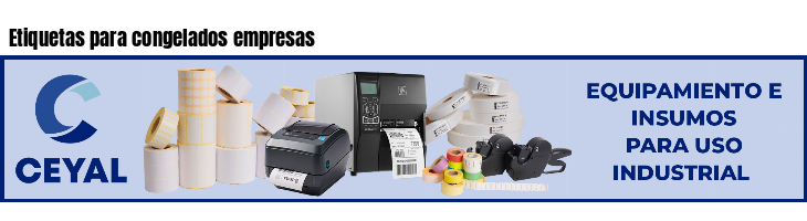 Etiquetas para congelados empresas 