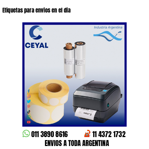Etiquetas para envios en el dia