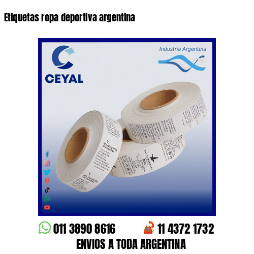 Etiquetas ropa deportiva argentina