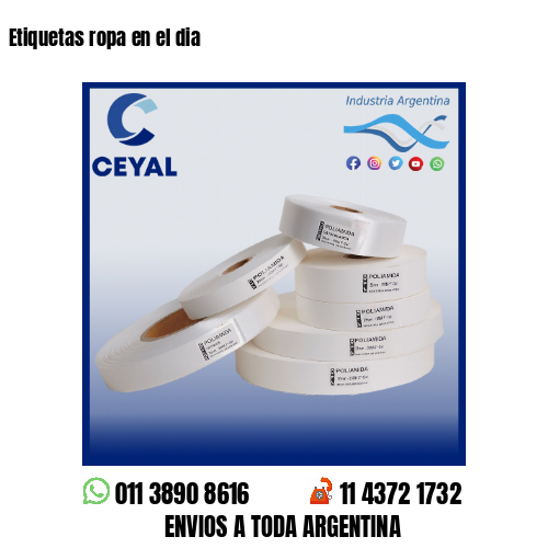 Etiquetas ropa en el dia