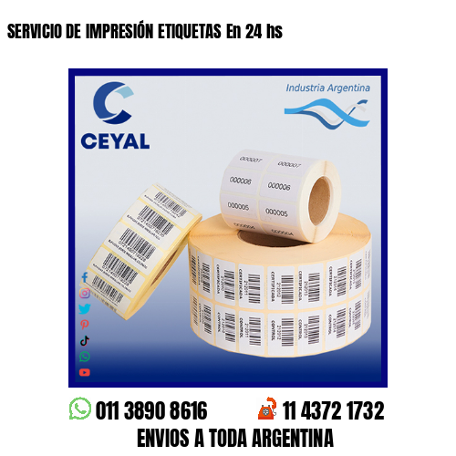 SERVICIO DE IMPRESIÓN ETIQUETAS En 24 hs