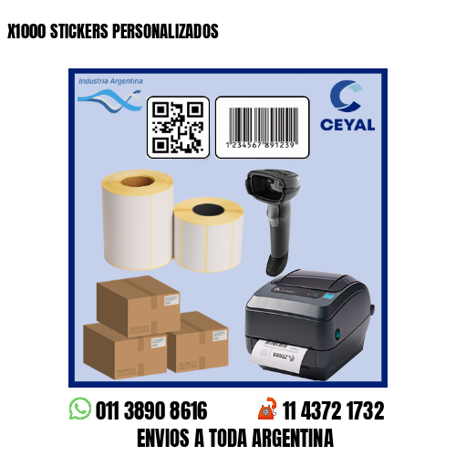 X1000 STICKERS PERSONALIZADOS