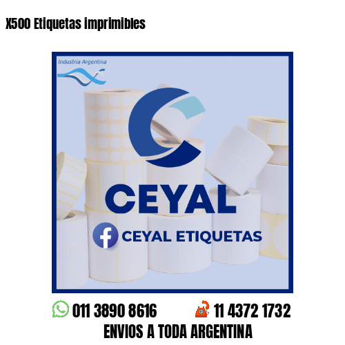 X500 Etiquetas imprimibles