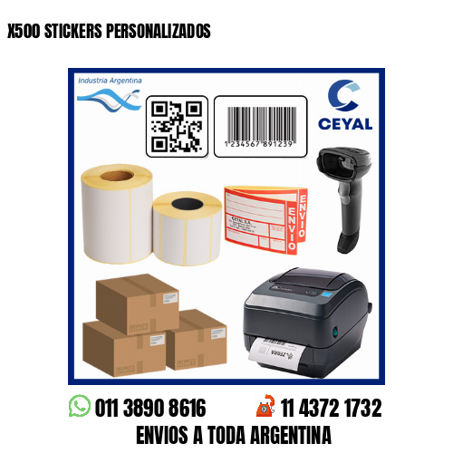 X500 STICKERS PERSONALIZADOS