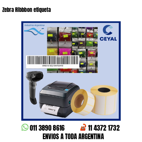 Zebra Ribbbon etiqueta
