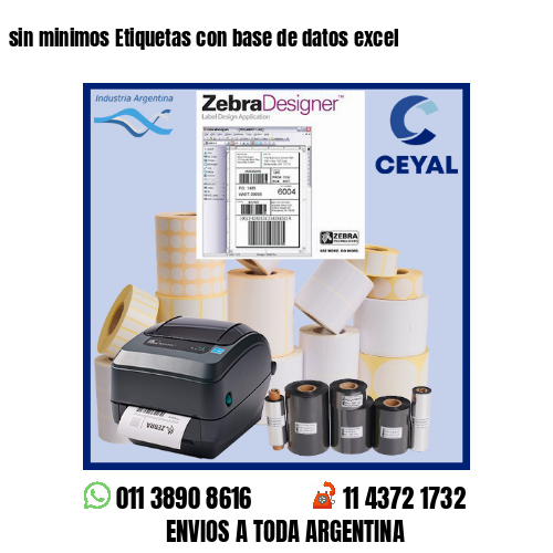 sin minimos Etiquetas con base de datos excel