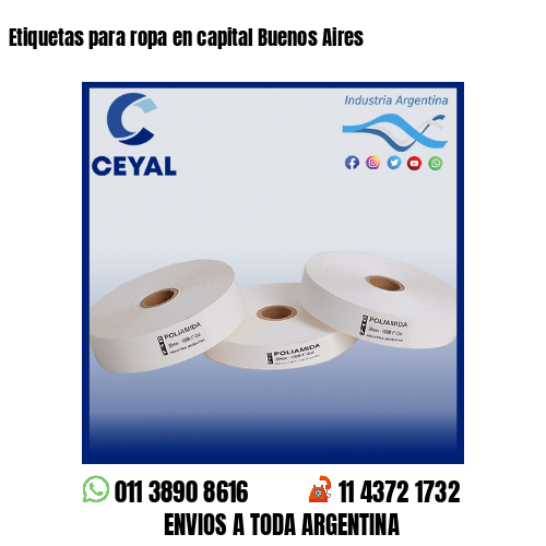 Etiquetas para ropa en capital Buenos Aires