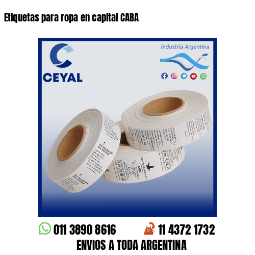 Etiquetas para ropa en capital CABA