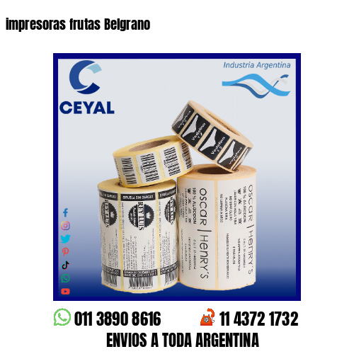 impresoras frutas Belgrano