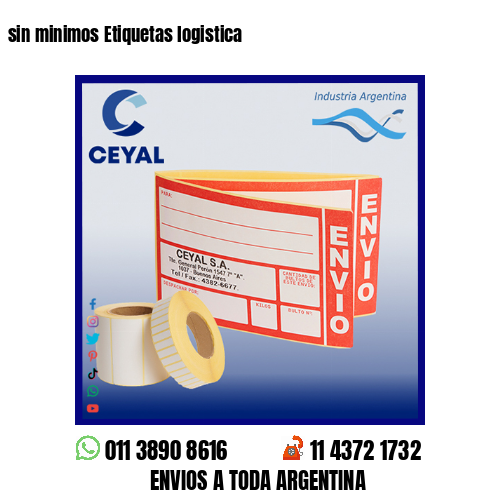 sin minimos Etiquetas logistica