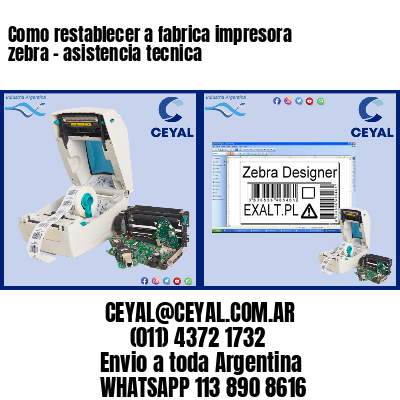 Como restablecer a fabrica impresora zebra – asistencia tecnica