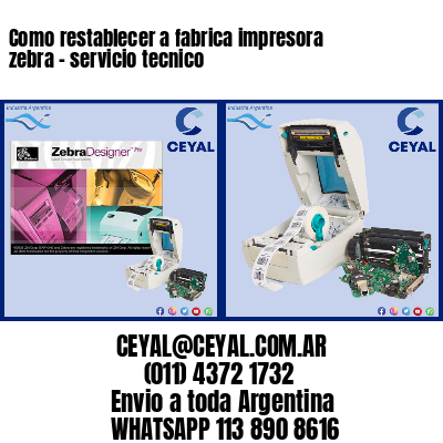 Como restablecer a fabrica impresora zebra – servicio tecnico