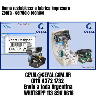 Como restablecer a fabrica impresora zebra – servicio tecnico