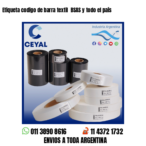 Etiqueta codigo de barra textil  BSAS y todo el país