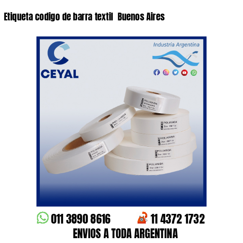 Etiqueta codigo de barra textil  Buenos Aires