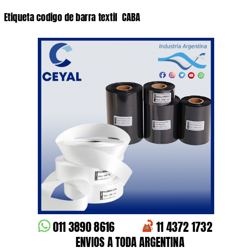 Etiqueta codigo de barra textil  CABA