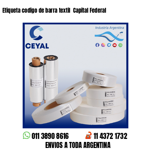 Etiqueta codigo de barra textil  Capital Federal