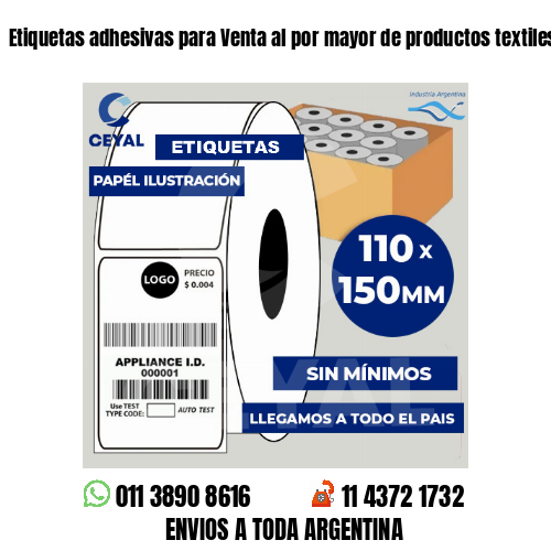 Etiquetas adhesivas para Venta al por mayor de productos textiles