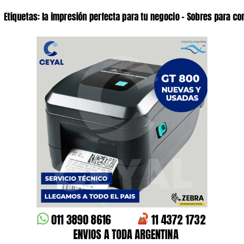 Etiquetas: la impresión perfecta para tu negocio – Sobres para compras online