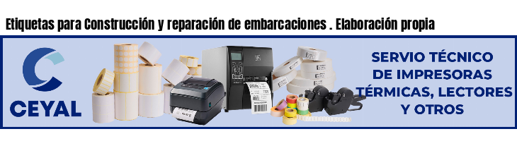 Etiquetas para Construcción y reparación de embarcaciones . Elaboración propia