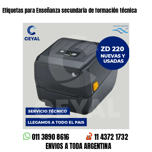 Etiquetas para Enseñanza secundaria de formación técnica
