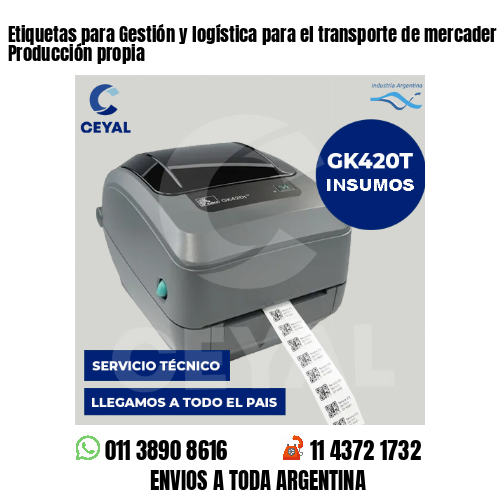 Etiquetas para Gestión y logística para el transporte de mercader . Producción propia