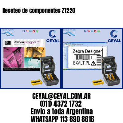 Reseteo de componentes ZT220