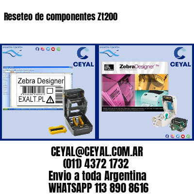 Reseteo de componentes Zt200