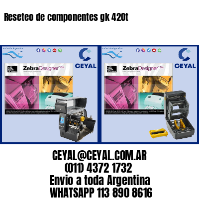 Reseteo de componentes gk 420t