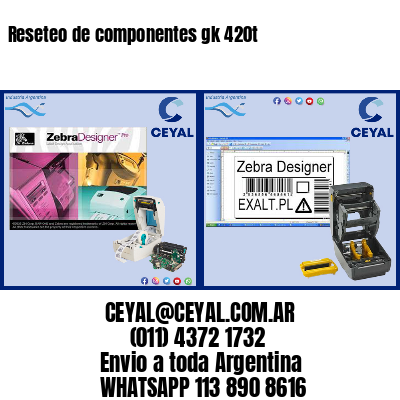 Reseteo de componentes gk 420t