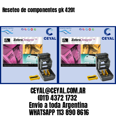 Reseteo de componentes gk 420t