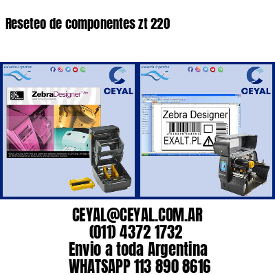 Reseteo de componentes zt 220