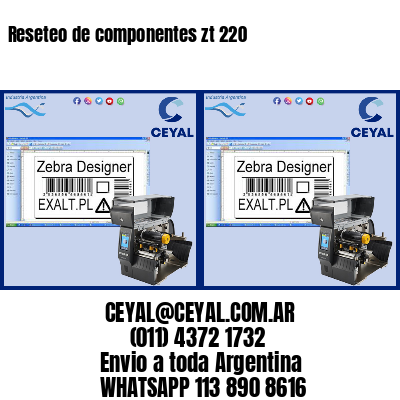 Reseteo de componentes zt 220