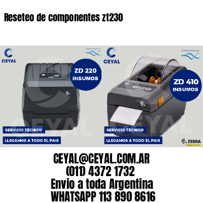 Reseteo de componentes zt230