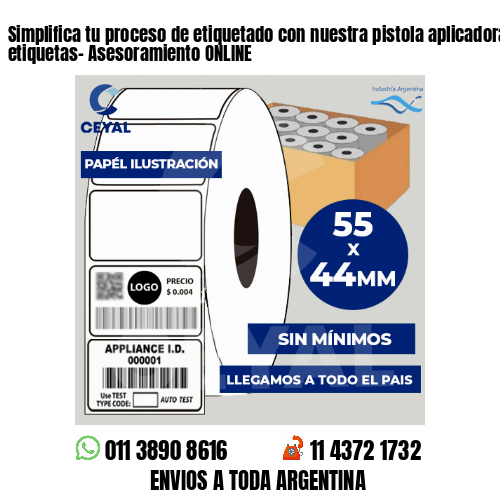 Simplifica tu proceso de etiquetado con nuestra pistola aplicadora de hilos para etiquetas- Asesoramiento ONLINE