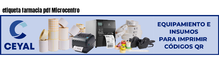 etiqueta farmacia pdf Microcentro