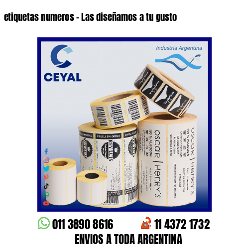 etiquetas numeros – Las diseñamos a tu gusto