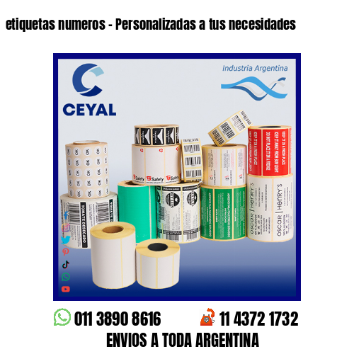 etiquetas numeros – Personalizadas a tus necesidades
