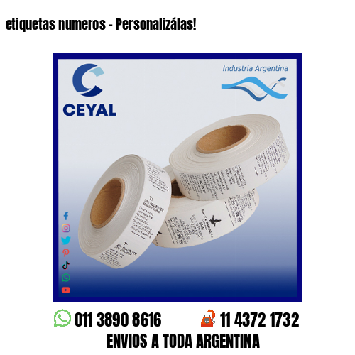 etiquetas numeros – Personalizálas!