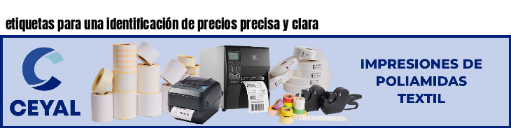 etiquetas para una identificación de precios precisa y clara